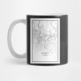 Delhi map poster Mug